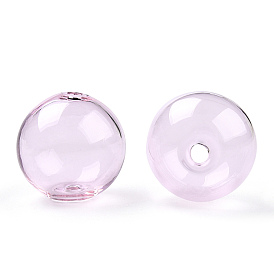 Cuentas de globo de vidrio de borosilicato alto de golpe transparente, rondo, para diy deseo botella colgante cuentas de vidrio