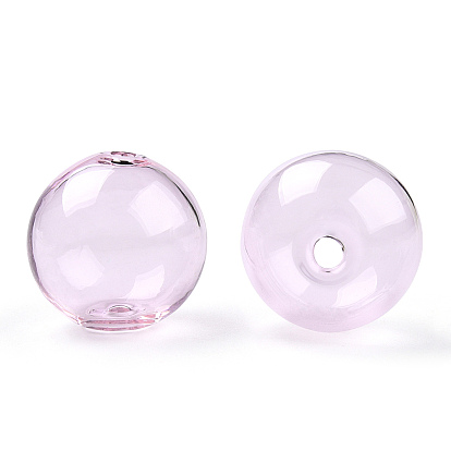 Transparent Blow High Borosilicate Glass Globe Beads, Round, for DIY Wish Bottle Pendant Glass Beads
