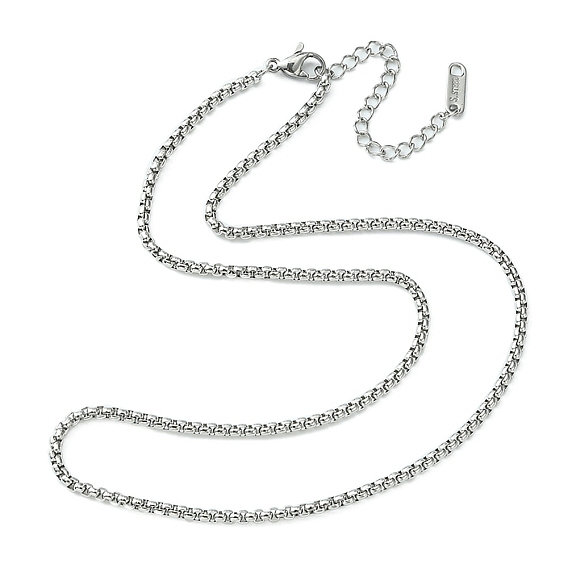 304 Stainless Steel Box Chain Necklace for Men Women