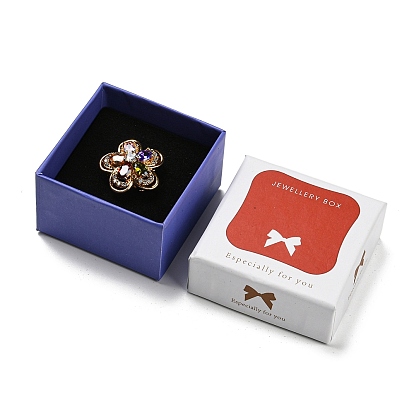 Картонная коробка ювелирных изделий, футляр для украшений с принтом банта для ожерелья, брошь, кольцо, упаковка серьги