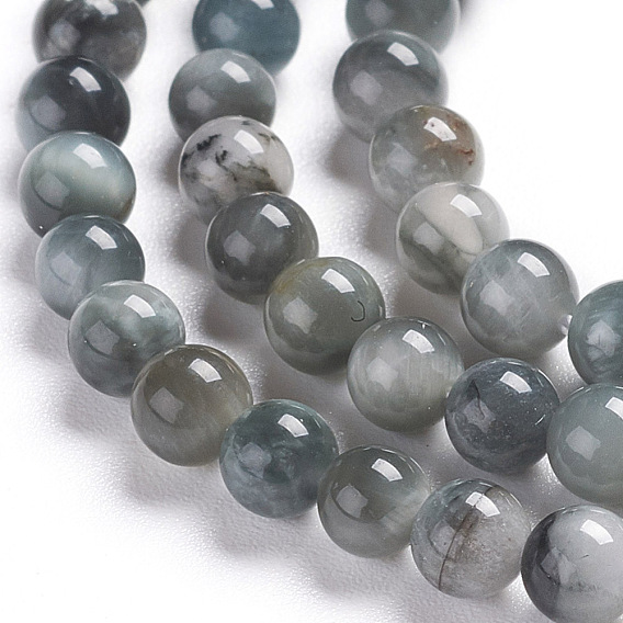 Natural Eagle Eye Beads Strands, Round