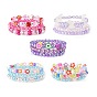 Ensembles de bracelets extensibles en perles acryliques, bracelets en argile polymère de fruits pour les filles, coeur & papillon & étoile