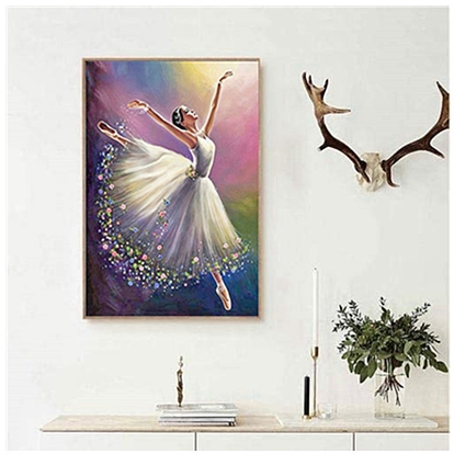 Комплект для алмазной живописи «сделай сам» балерина, включая сумку со стразами из смолы, алмазная липкая ручка, поднос тарелка и клей глина