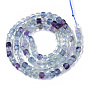 Natural Fluorite Beads Strands, Faceted, Cube