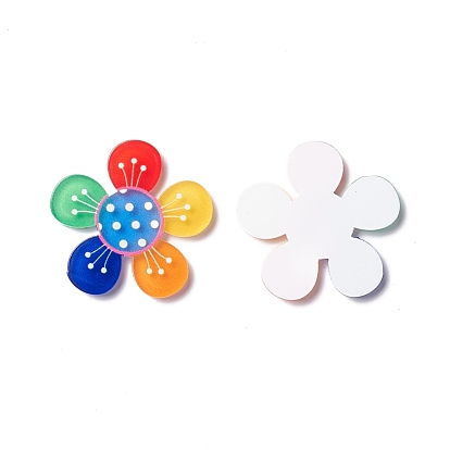Acrylic Cabochons Suitable for Hair Pins, Hair Accessories and Clothing for Decoration, Flower