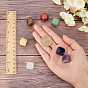 Chakra Gemstone Beads, Including Red agate, Red Jasper, Yellow Jade, Green Aventurine, Amethyst, Sodalite and Quartz Crystal, No-hole, Squre