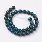 Natural Gemstone Beads Strands, Dyed, Round