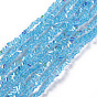 Electroplate Glass Beads Strands, AB Color Plated, Triangle