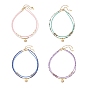 2 pcs 2 soleil en alliage de style avec ensemble de colliers pendentif mauvais œil, colliers empilables de perles de verre et de pierres précieuses naturelles pour femmes