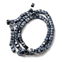 Plaqué en forme de cube noir perles de verre de cristal brins, facette, 2x2x2mm, Trou: 1mm, Environ 101 pcs/chapelet, 9 pouce
