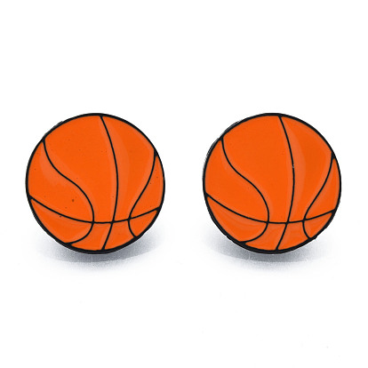 Баскетбольная эмалированная булавка, Значок спортивной темы из сплава с электрофорезом с черным покрытием для рюкзака, одежды, без свинца и без никеля 