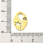 Ионное покрытие (ip) 316l хирургические настройки кабошона из нержавеющей стали для эмали, настройки открытой спины, , форма яйца
