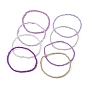 8 piezas 8 conjunto de pulseras elásticas con cuentas de semillas de vidrio de color para mujeres