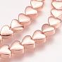 Galvanoplastie non magnétiques hématite synthétique brins de perles, cœur