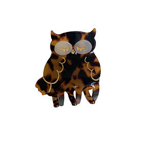 Owl Cellulose Acetate(Resin) Claw Hair Clips, DIY Hair Accessories for Girl