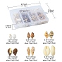 6 estilos conjuntos de cuentas de conchas de cauri mezcladas naturales, conchas