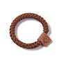 Solid Cloth Elastic Braided Hair Ties, Smiling Face Hair Accessories for Women Girls