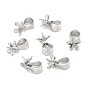 925 Sterling Silver Peg Bails, Snap on Bails with Peg Bail, Flower