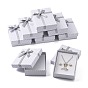 Boîtes d'ensemble de bijoux en carton, avec bowknot extérieur et intérieur éponge, pour les colliers et pendentifs, rectangle, 90x70x30mm