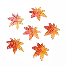 Autumn Theme Acrylic Pendants, Maple Leaf