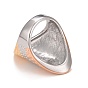 Ion Plating(IP) 304 Stainless Steel Chunky Finger Ring for Women