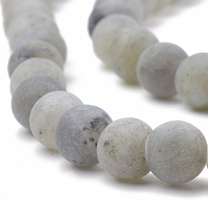 Chapelets de perles labradorite naturelle , givré, ronde
