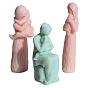 3d molde de silicona para vela de cera de aromaterapia, Figura humana diy, adorno de pegamento que cae yeso de aromaterapia, madre sosteniendo al niño
