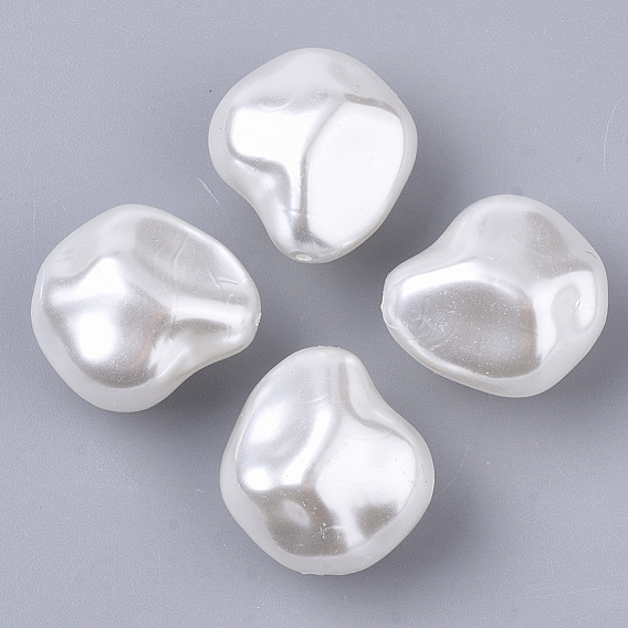 Perles de nacre en plastique ABS, nuggets
