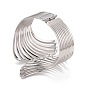 Alloy Hollow Wing Wrap Cuff Bangle, Chunky Wide Hinged Open  Bangle for Women
