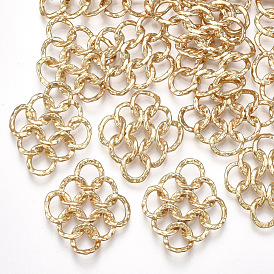 Brass Filigree Joiners Links, Real 18K Gold Plated