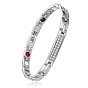 Bracelets de bande de montre de chaîne de panthère d'acier inoxydable de Shegrace, avec strass en cristal et fermoirs pour bracelet de montre