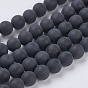 Bolas de Piedras Preciosas de ágata negro hebras, teñido, esmerilado, rondo, 8 mm, agujero: 1.2 mm