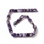Natural Amethyst Beads Strands, Faceted, Square