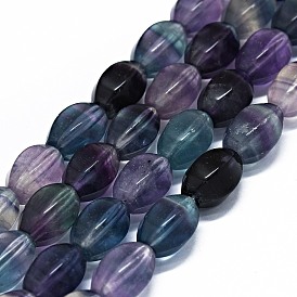 Natural Fluorite Beads Strands, Lantern
