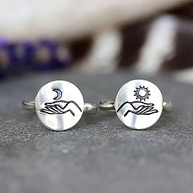 Модное креативное ручное кольцо с луной и солнцем - романтический подарок на День святого Валентина для пар