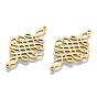 201 Stainless Steel Filigree Joiners Links, Chinese Knot