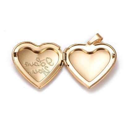 День святого Валентина 304 кулоны-медальоны из нержавеющей стали, фото прелести рамка для ожерелья, сердце с словом я тебя люблю