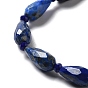 Natural Lapis Lazuli Beads Strands, Faceted, Teardrop