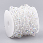 Plastic Beaded Trim Garland Strand, Great for Door Curtain, Wedding Decoration DIY Material, Faceted Round