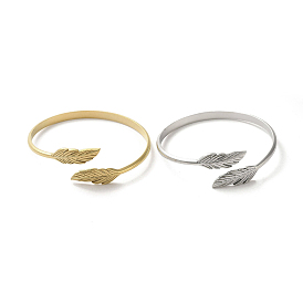 304 Stainless Steel Leaf Cuff Bangles