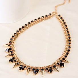Sparkling Rhinestone Sweater Chain for Women - Fashionable Statement Necklace N029