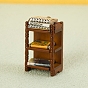 Мини-модель деревянной стеллажа для хранения, аксессуары для украшения кукольного домика микропейзаж