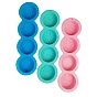 Moules en silicone de savon de bricolage, pour la fabrication de savons artisanaux, plat rond avec motif floral, 4 cavités