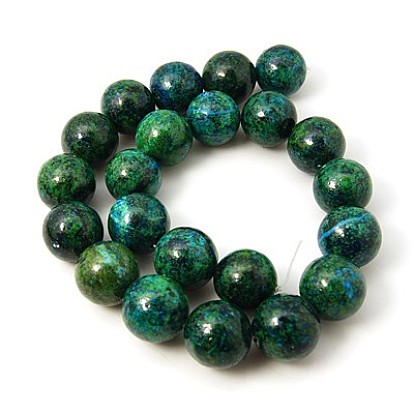 Synthetic Chrysocolla Beads Strands, Dyed, Round