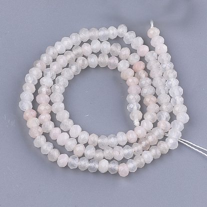 Natural Pink Aventurine Beads Strands, Faceted, Rondelle