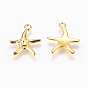 Starfish/Sea Stars Alloy Pendant Rhinestone Settings, Lead Free and Cadmium Free, about 22mm long, 19.5mm wide, 2mm thick, hole: 2mm