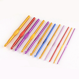Crochets aléatoires en aluminium de couleur simple, une seule couleur par sac, broche: 3.5 mm, 148x3 mm
