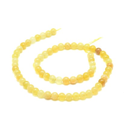 Natural Yellow Opal Beads Strands, Round