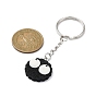 Biscuits with Eyes Resin Pendant Keychain, with Iron Keychain Ring