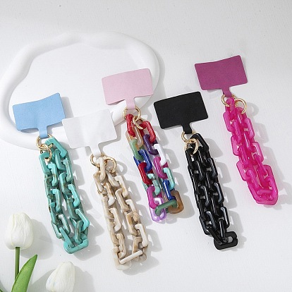 Acrylic Chains Cell Phone Lanyard Hand Wrist Strap, for Female Mobile phone wrist strap